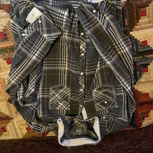 Bke dress shirt button snap xl